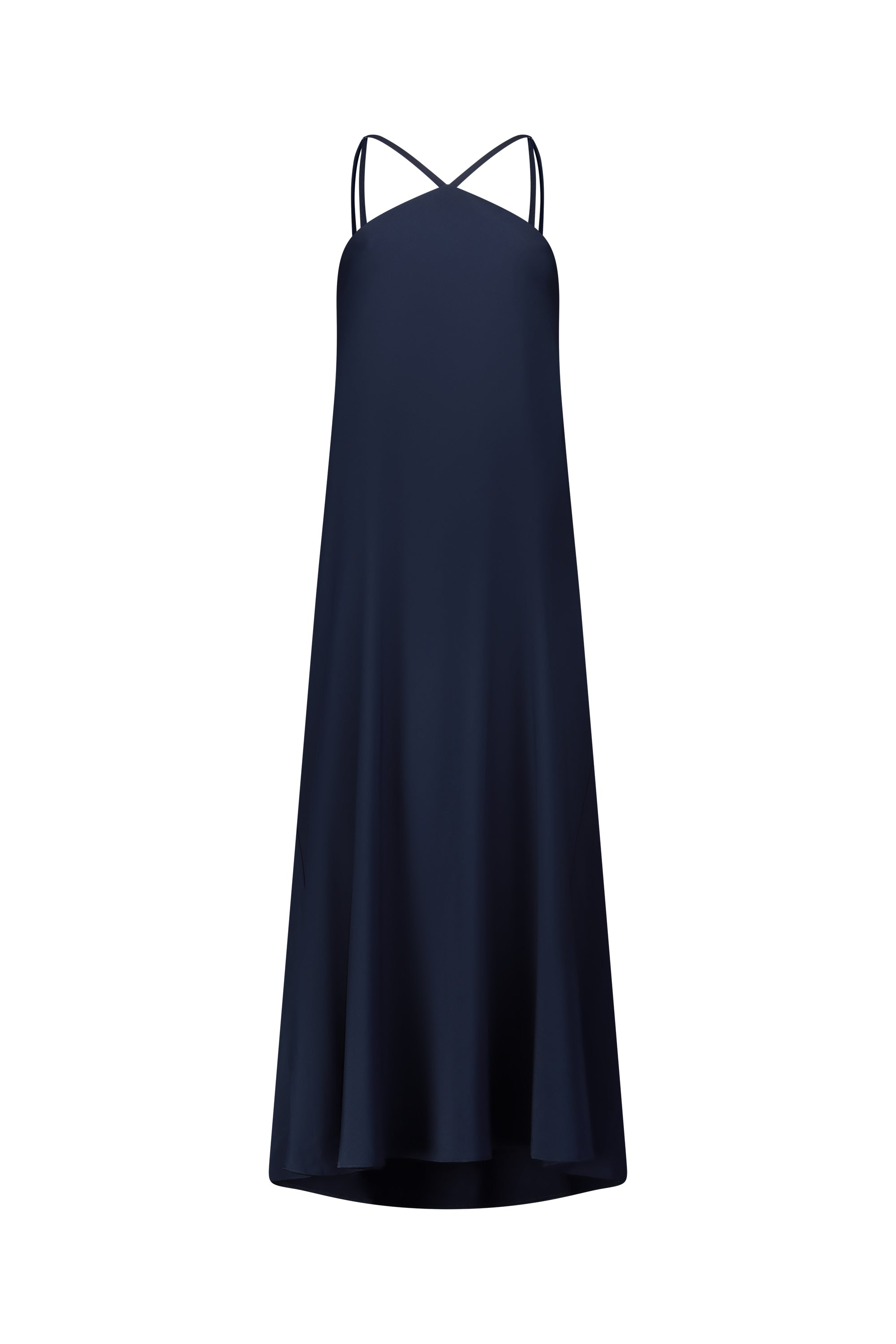 ANNA maxi dress in navy front look peck-shot