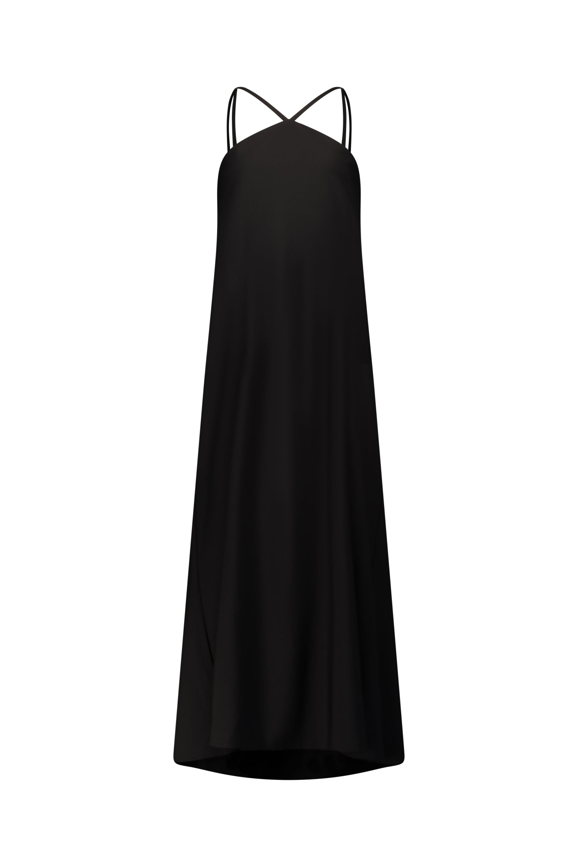 ANNA maxi dress in black front look peck-shot