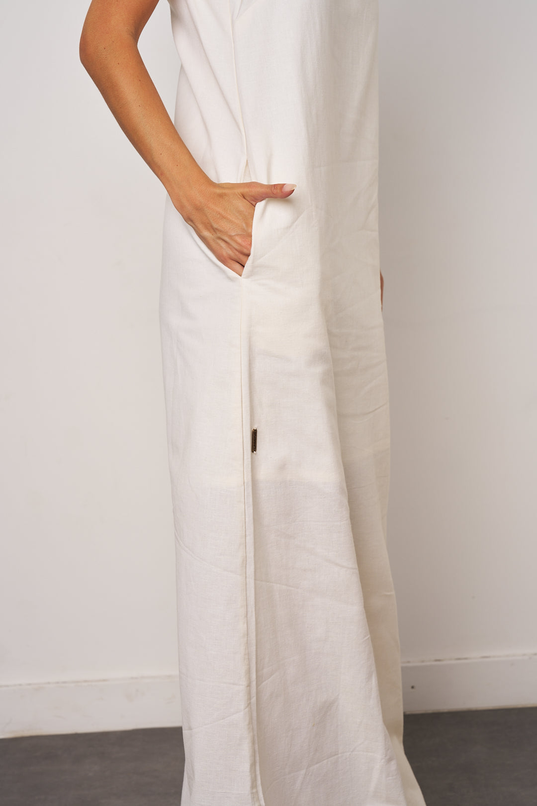 White dress with a plain background