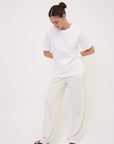 LORA tshirt white front total look