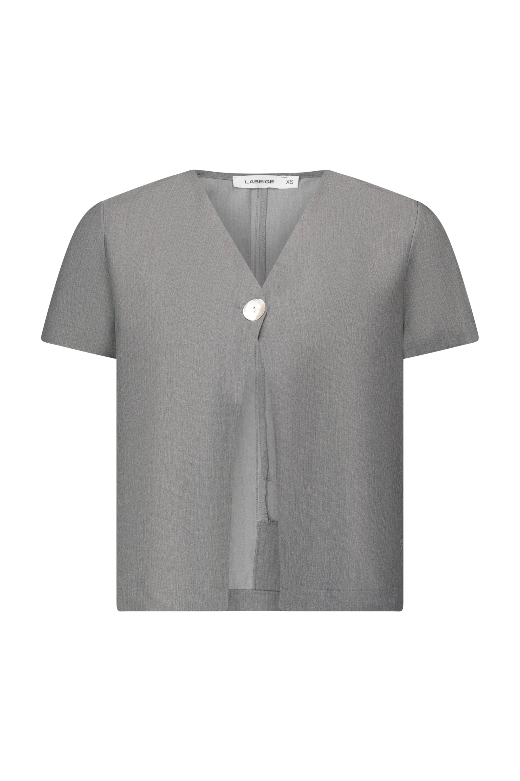 ANNA short sleeve top in gray front look peck-shot 