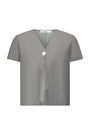 ANNA short sleeve top in gray front look peck-shot 