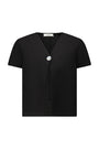 ANNA short sleeve top in black front look peck-shot 