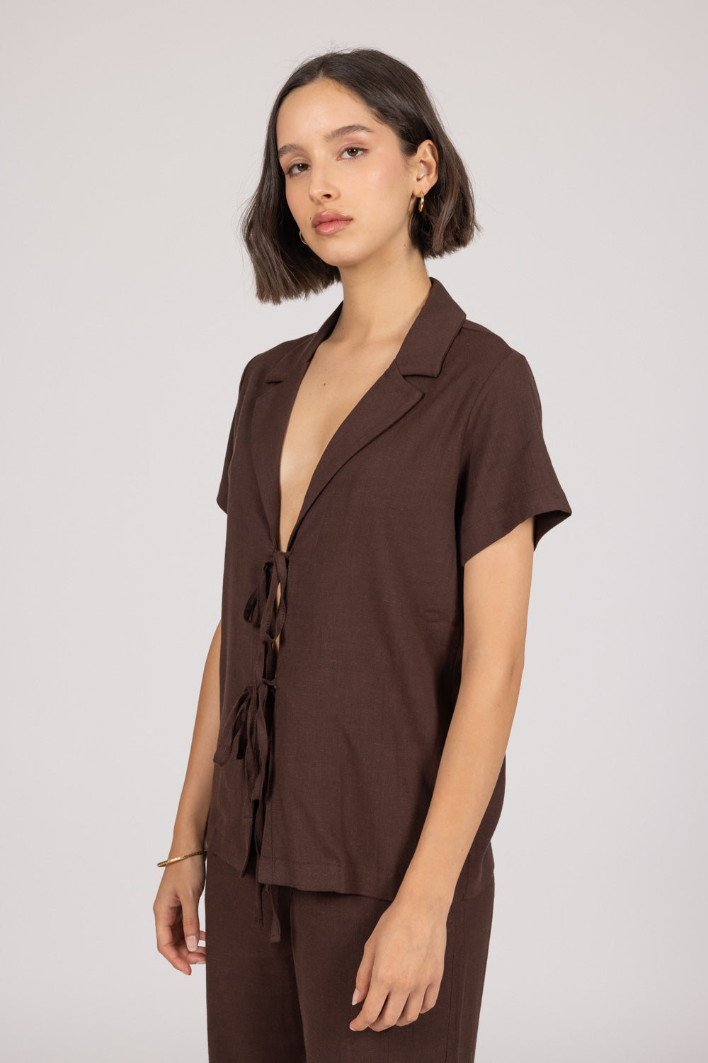 ROSE top in brown