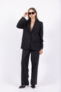 ANNA pants in black front look with blazer