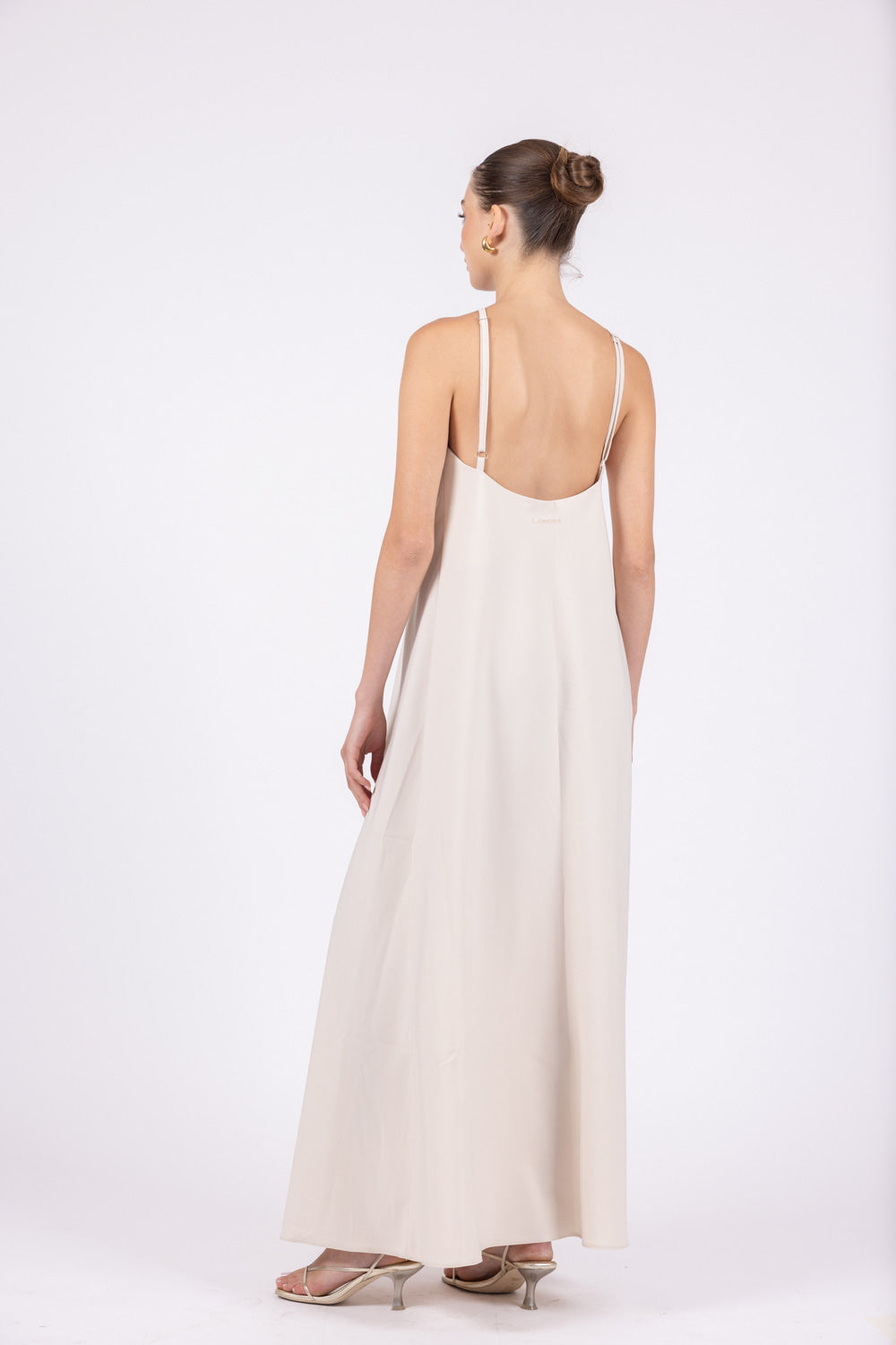 ANNA maxi dress in beige back look