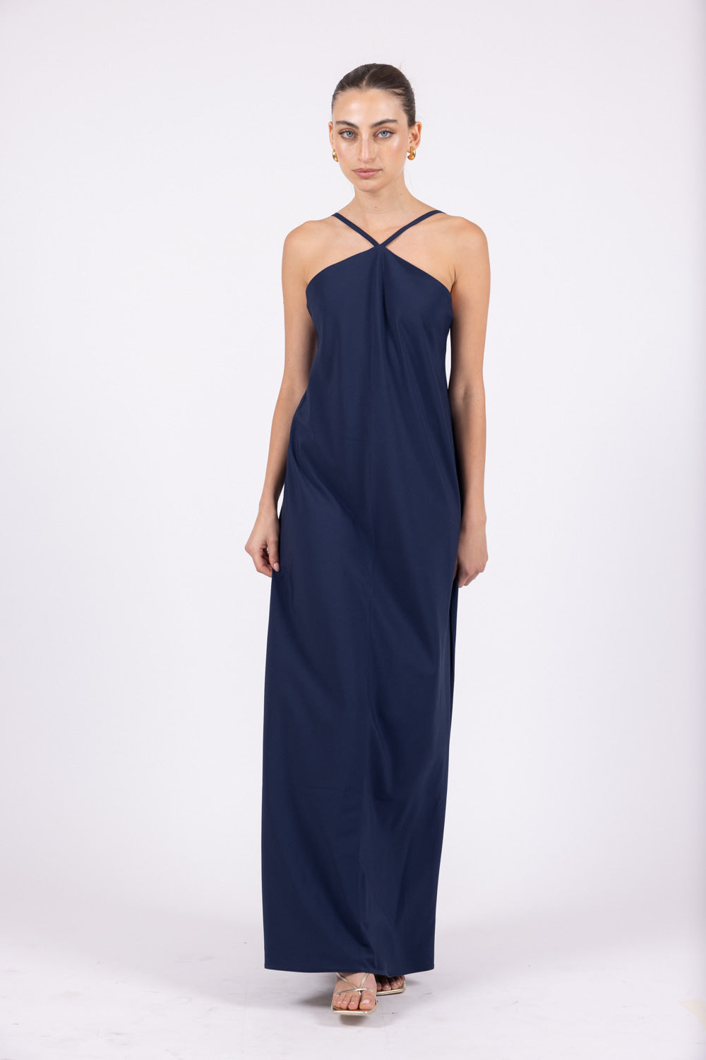 ANNA maxi dress in navy front look