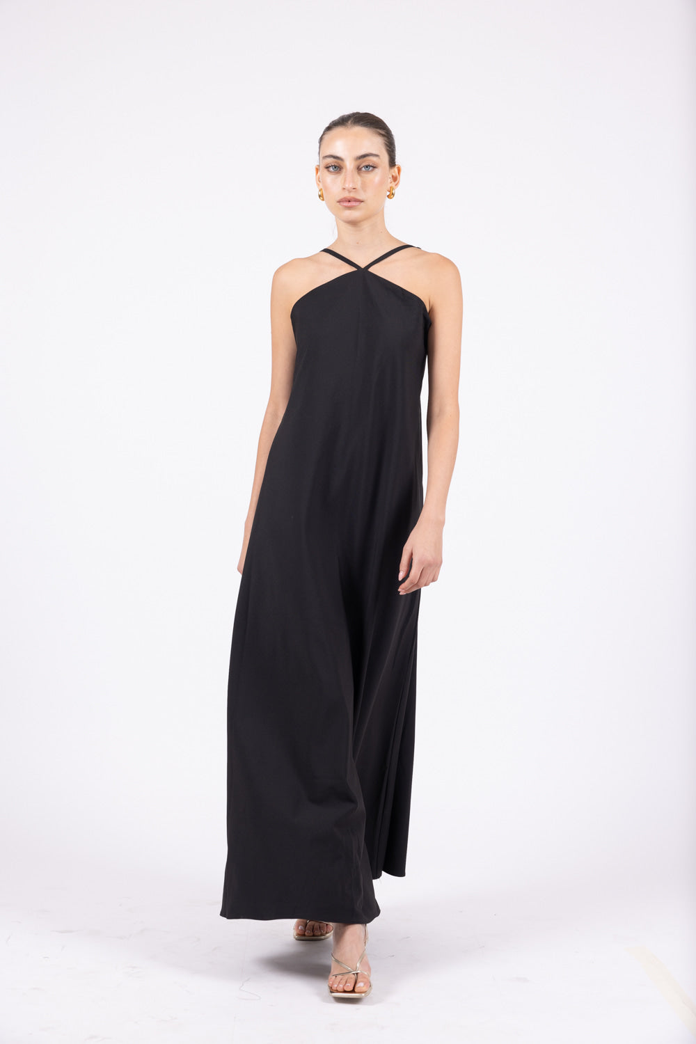 ANNA maxi dress in black front look