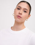 LORA tshirt white front close up look