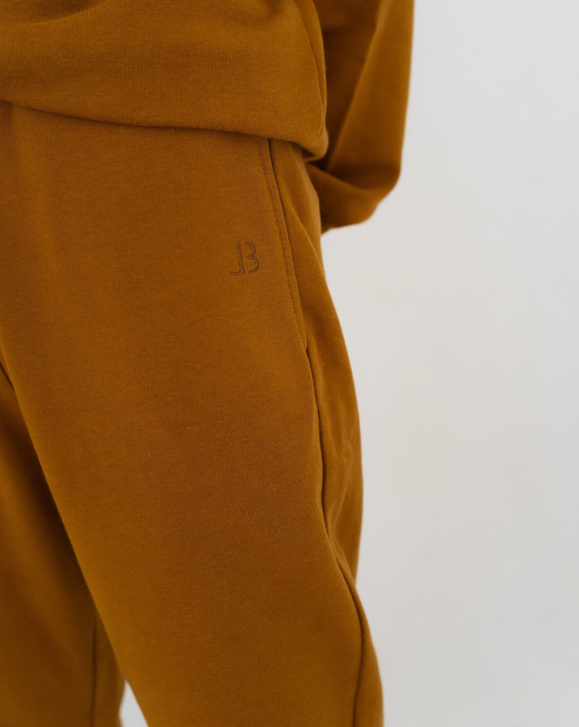 Camel tracksuit, close up pants